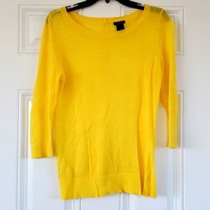 Ann taylor Light weight button up back yellow sweater cardigan